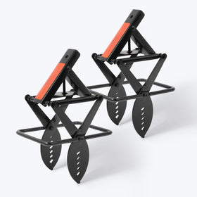 POlAFLEX mole trap in sleek black stainless steel for durable lawn protection.