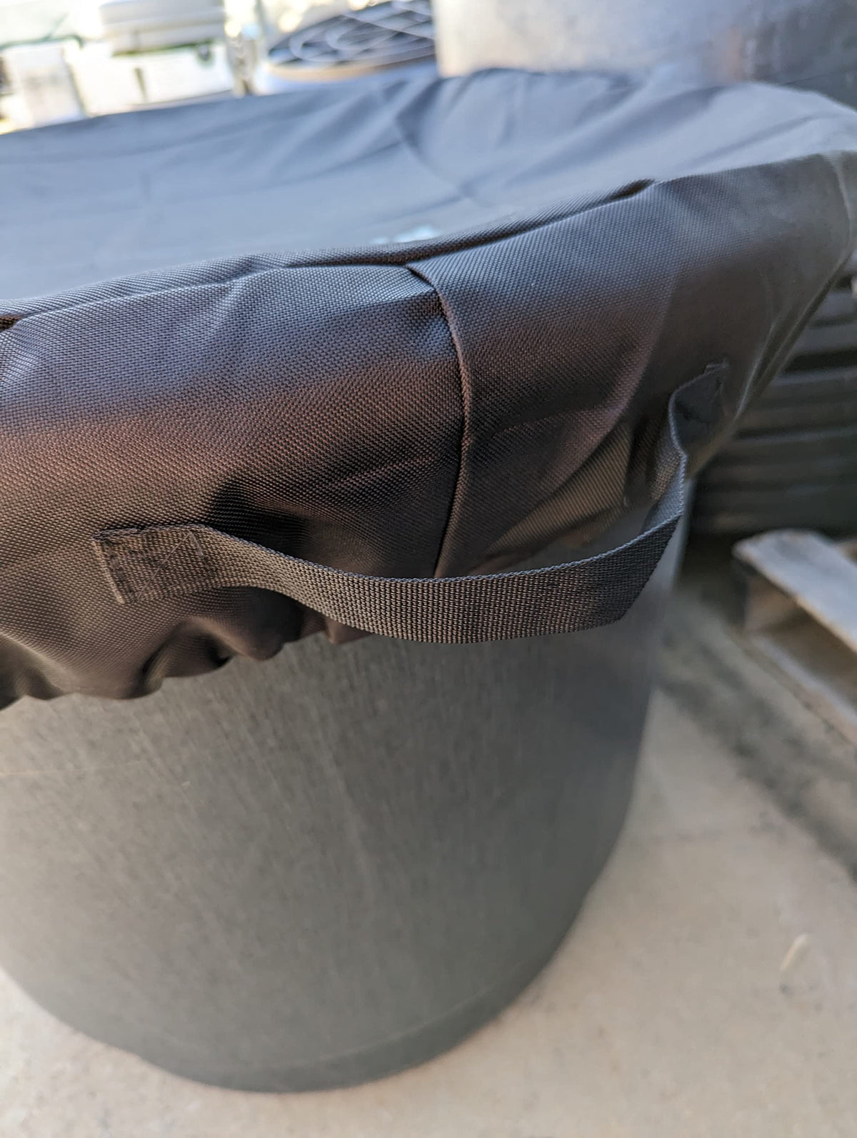 Polar Protector durable cover withstands wind and heavy debris outdoors.