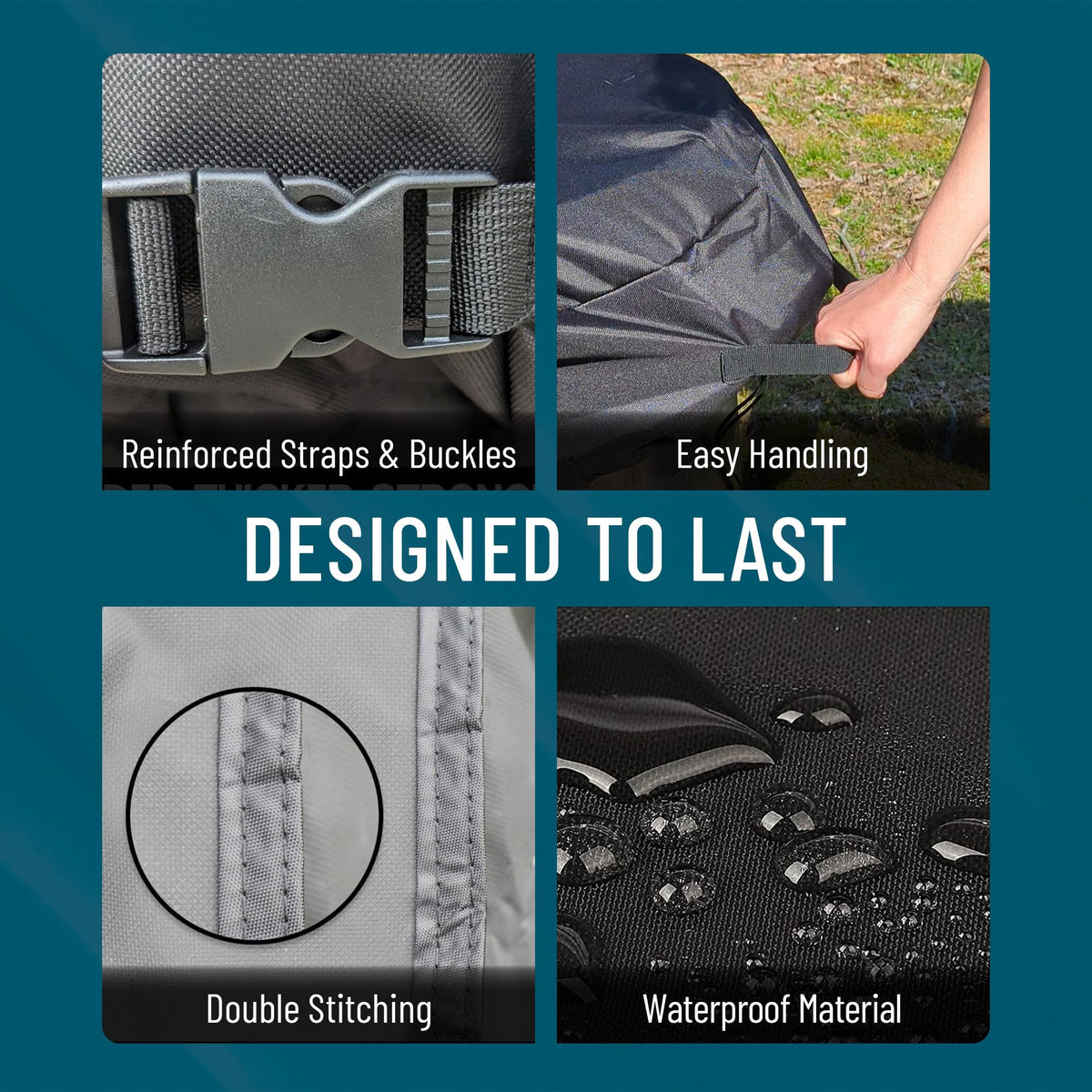 Polar Protector cover with side handles and buckle enables easy secure fitting.