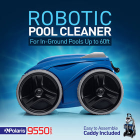 Polaris 9550 Sport swivel cable highlights tangle-free operation for uninterrupted sessions.