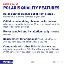 Polaris Back-Up Valve Kit installation instructions guide confident DIY maintenance.