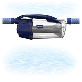 Polaris Cyclonic XL Leaf Catcher on a suction cleaner captures leaves.