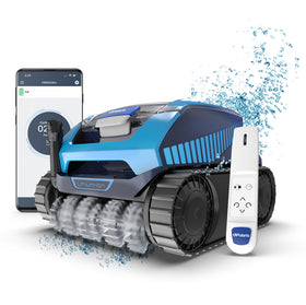 Polaris Freedom Plus remote control underwater guiding cleaner toward waterline