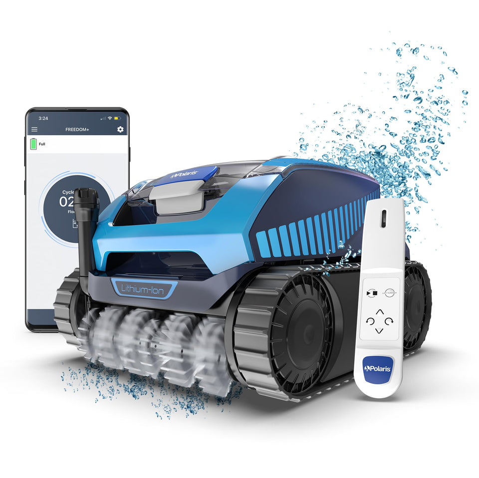 Polaris Freedom Plus remote control underwater guiding cleaner toward waterline