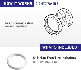 Polaris MaxTrax tire installation view showing easy replacement