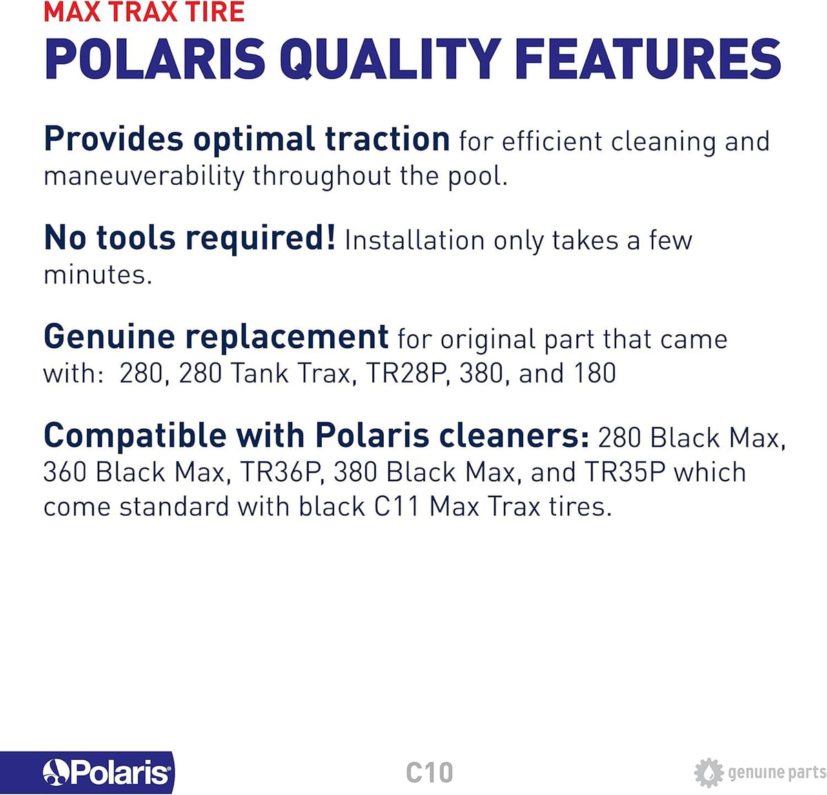 Polaris Vac-Sweep C10 compatibility fits multiple models for upgrades