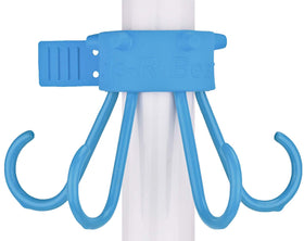 Pole-R Bear umbrella hook stainless steel close-up showing durable, rust-resistant hardware.