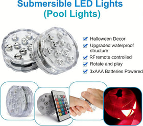 POLENTAT LED pool lights show 16 colors for inground or above-ground pools.