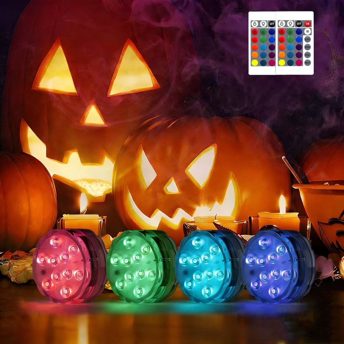 Remote-controlled lights let you switch modes without wet hands.