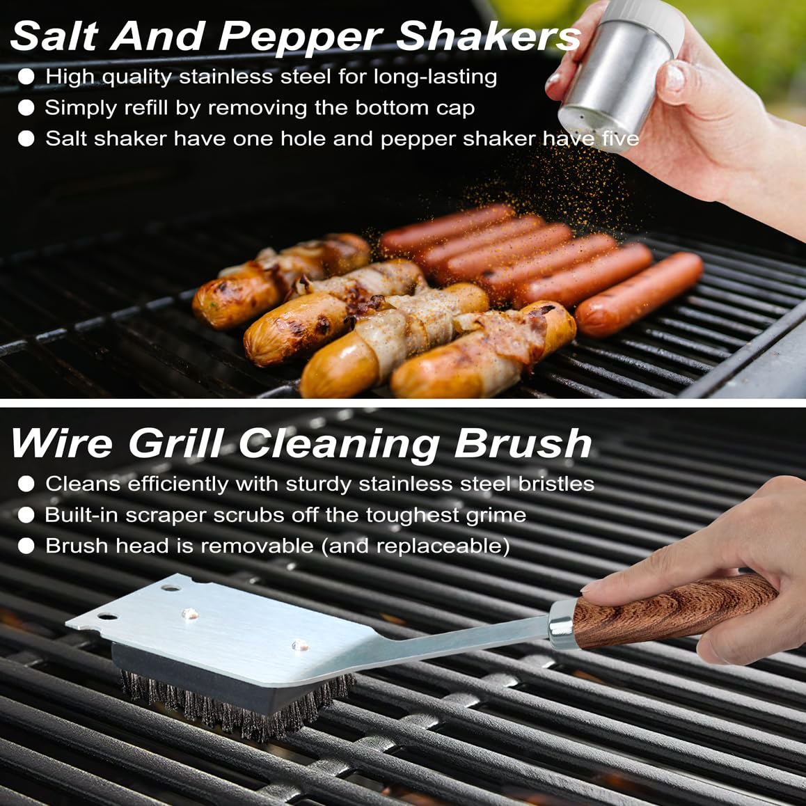 POLIGO salt and pepper shaker for on-the-go seasoning