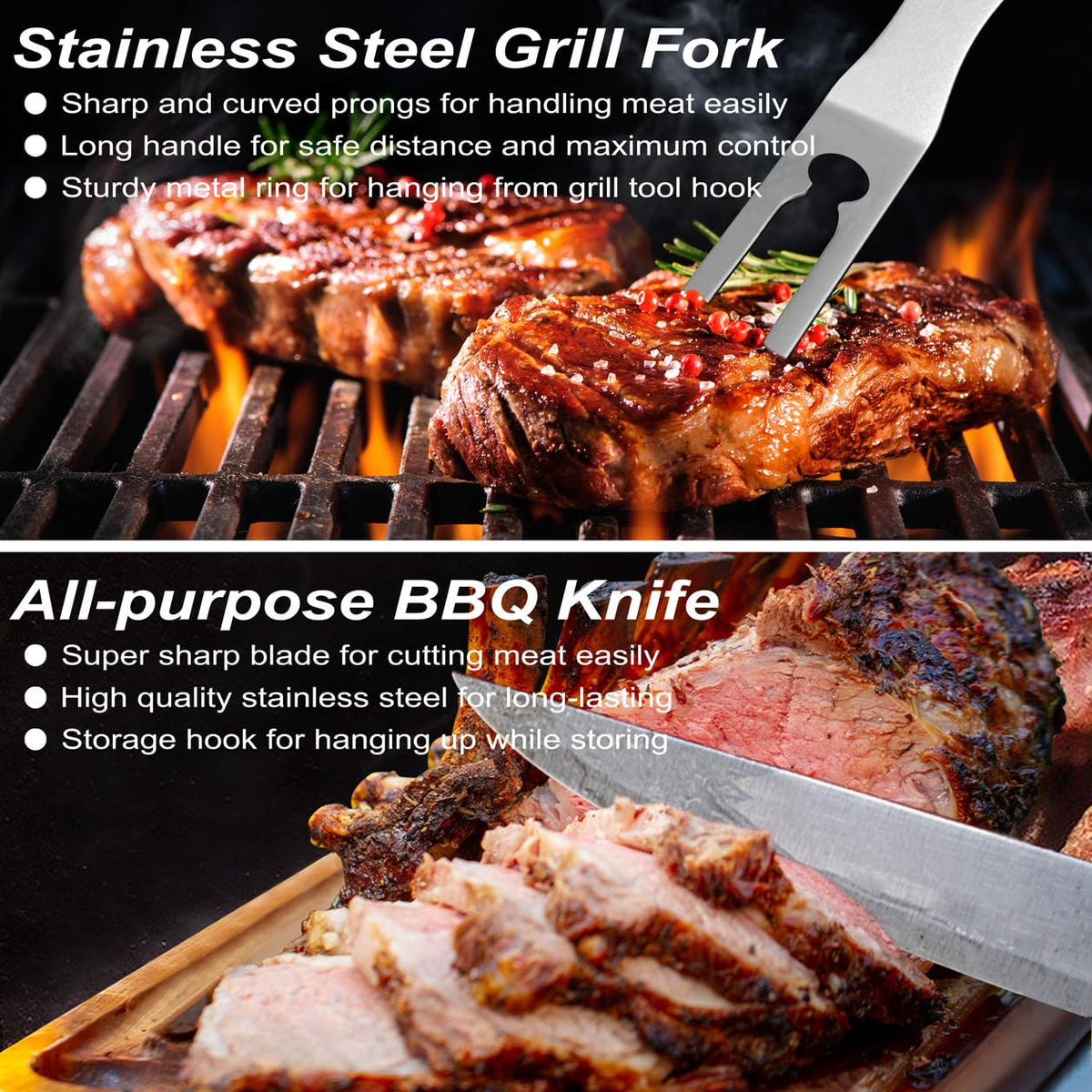 POLIGO 26pc bbq basting brush applying glaze for juicy flavor.