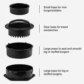 POLIGO Cast Iron Burger Smash Presses 2-pack for a precise sear.