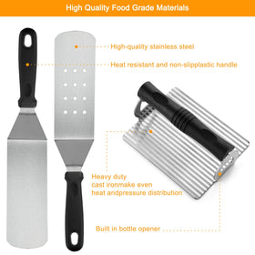 POLIGO extra-wide burger spatula ideal for precise flipping