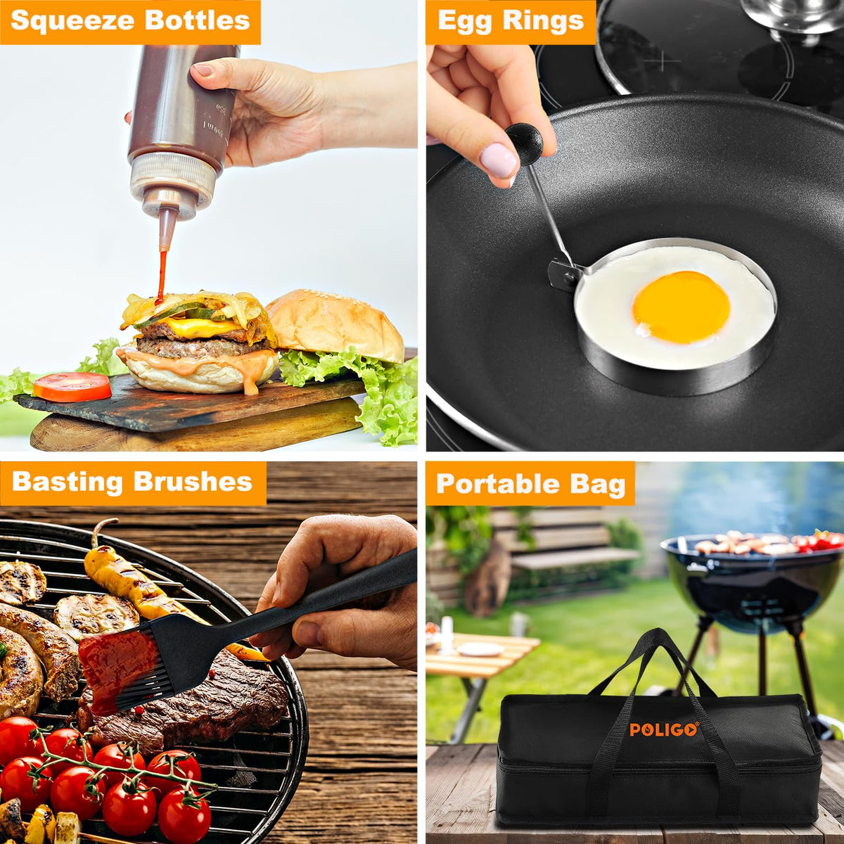POLIGO portable storage bag makes outdoor grilling easier