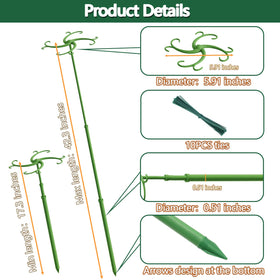 POLIUMB adjustable stake extended to support mature vines and fruiting plants