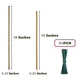 POLIUMB natural bamboo stake bundle ready for garden use.