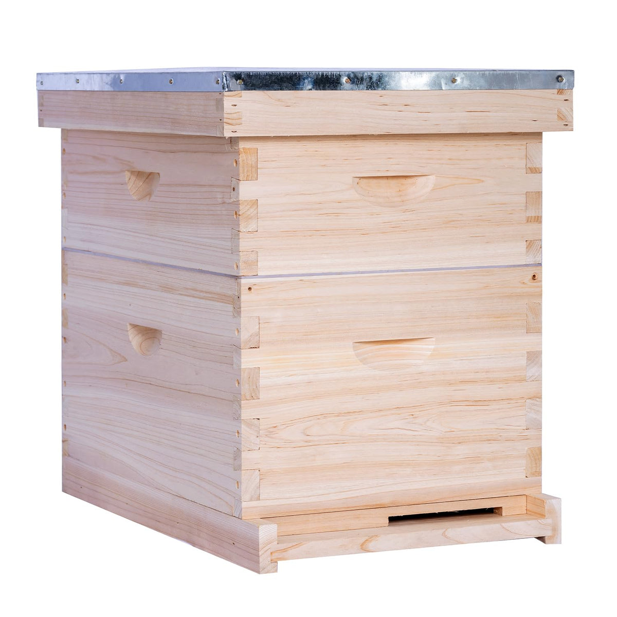 POLLIBEE cedar hive exterior front view demonstrates durable outdoor construction.