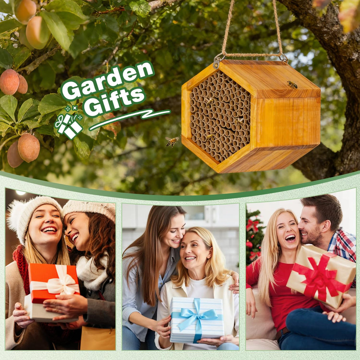 Pollibee Bee House ready-to-use in garden setup demonstrates pollination potential