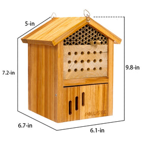 POLLIBEE Mason Bee House stainless steel clip for easy hanging