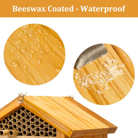 POLLIBEE Mason Bee House offers two nesting habitat types for bees