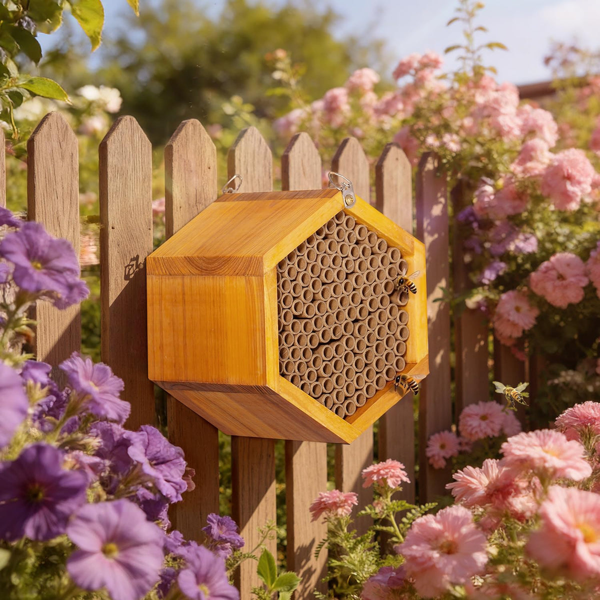 Pollibee Wooden nest offers durable habitat for pollinators