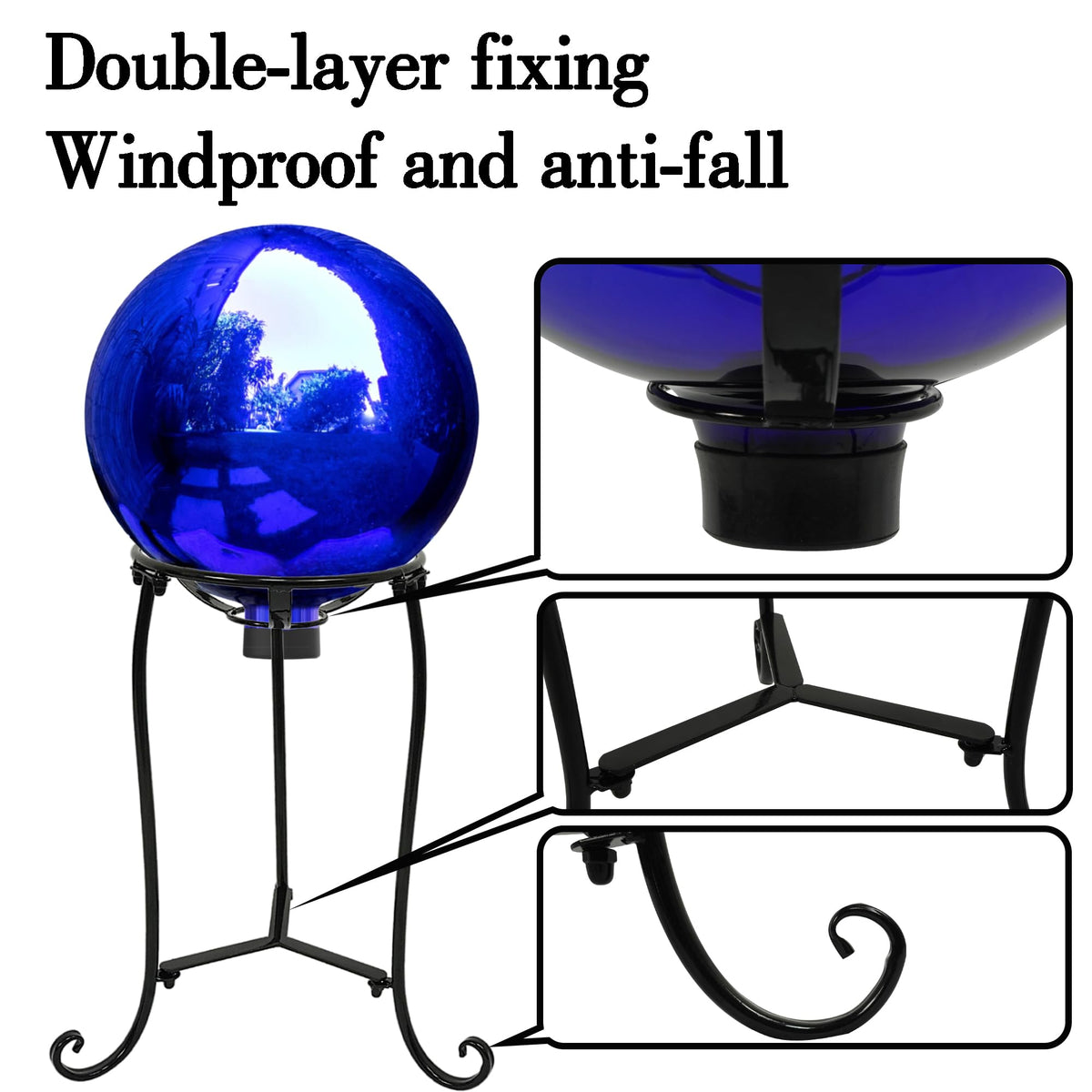 Ground stakes ensure quick, reliable setup for lawn display
