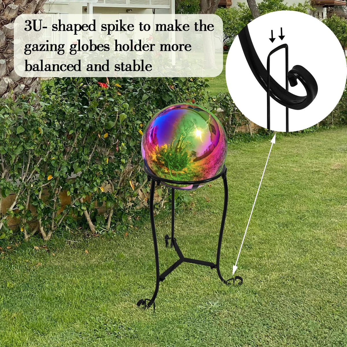 Stand dimensions 9x9x16 inches keep the globe elevated neatly