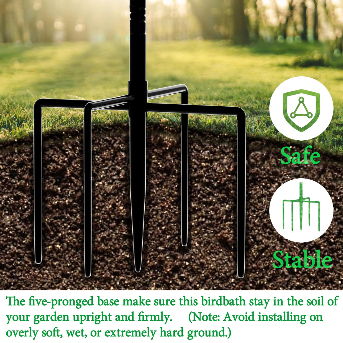 Polyjkl yard birdbath decor suits patios, lawns, and garden corners.