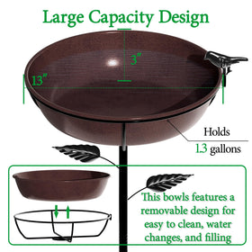Polyjkl removable 13-inch bowl shown for easy cleaning and refilling.