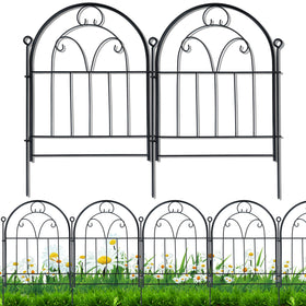 Polyjkl garden fence 11ft panel showing a sturdy modular border for yards