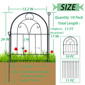 Polyjkl garden fence arch pattern adds decorative border to outdoor spaces