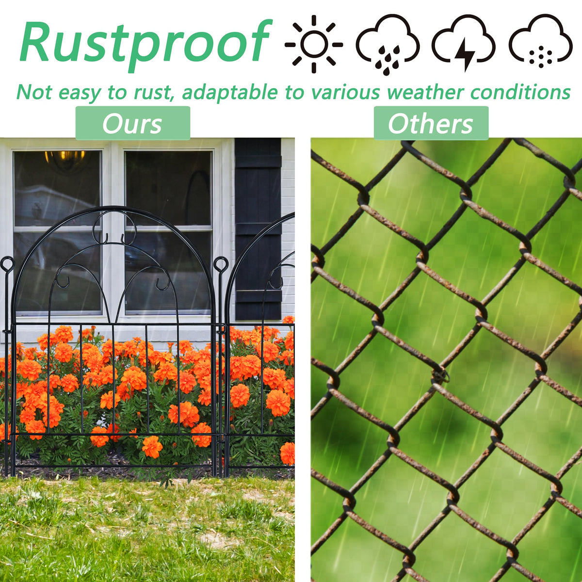 Polyjkl rustproof black powder coat resists weather