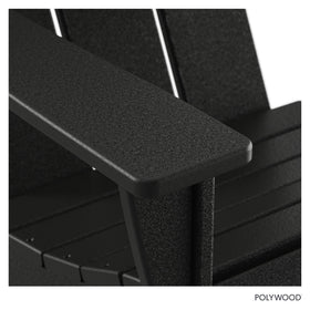 Polywood Adirondack chair with marine-grade hardware resists corrosion