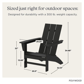 Polywood Adirondack chair waterfall-front supports comfortable lounging