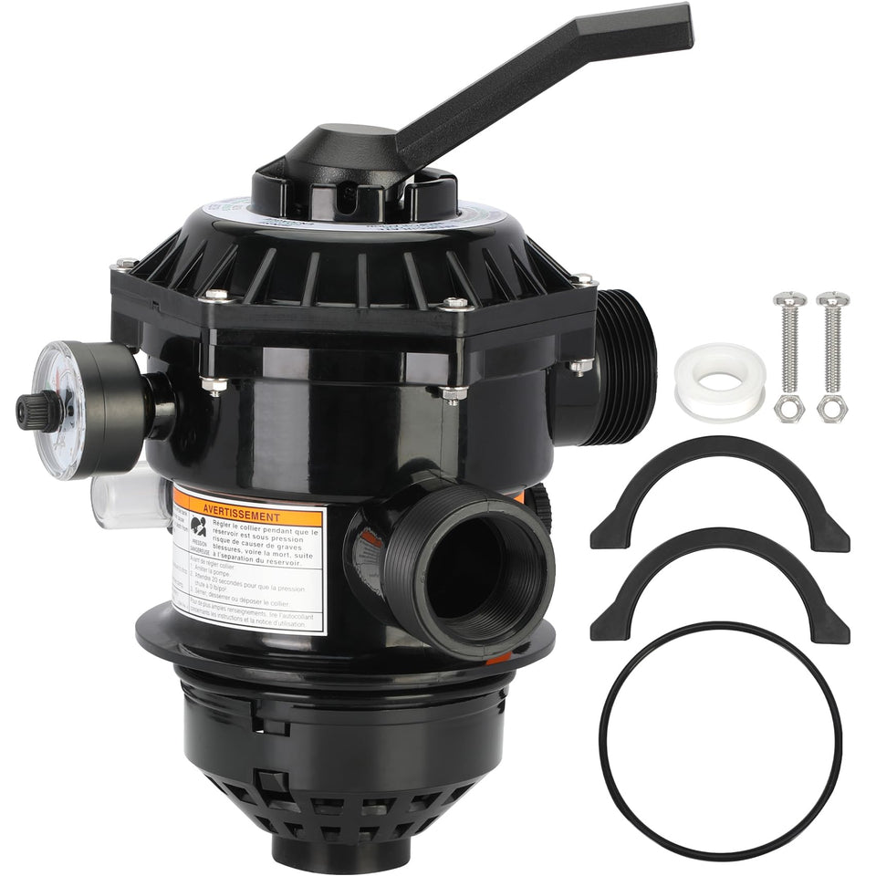 Pomeade 262506 valve top view with six-way control for quick cycle changes.