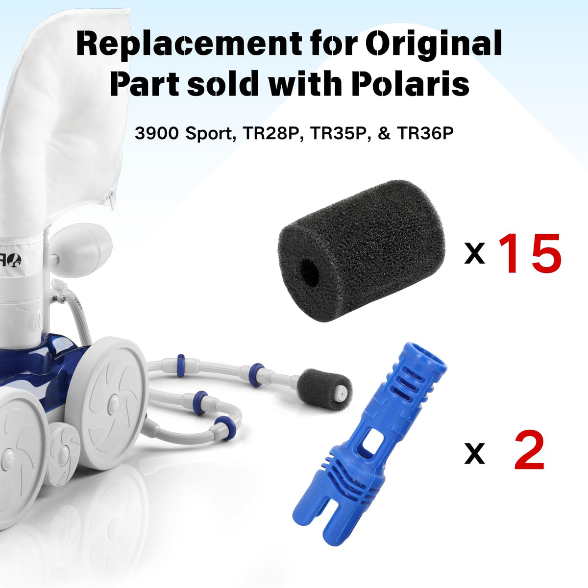 Pomeyard Polaris tail scrubber compatible with models 180, 280, 360