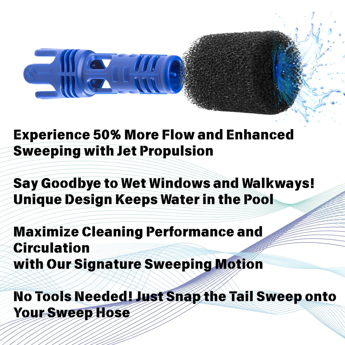 Pomeyard Polaris tail sweep pro scrubber in action for easy replacement