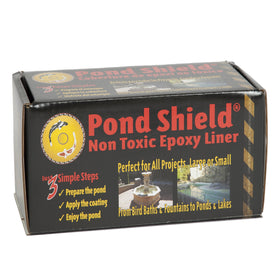 Pond Armor Pond Shield epoxy pour creates a seamless waterproof layer for water features