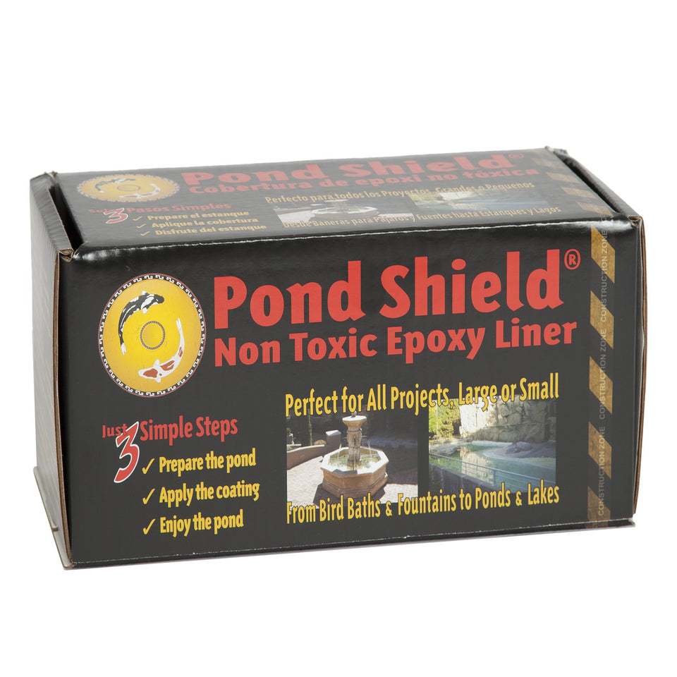 Pond Armor Pond Shield epoxy pour creates a seamless waterproof layer for water features