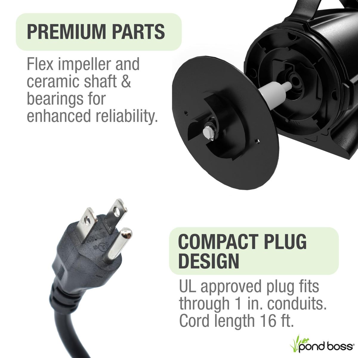 Anti-clog technology feature showcased with clear intake area and debris-resistance