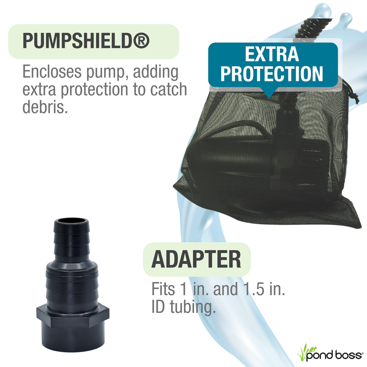 Pond Boss 2300 GPH waterfall pump in use powering steady water flow