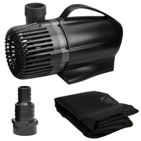 Pond Boss 2300 GPH waterfall pump front view for a dramatic backyard waterfall