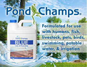 Pond Champs professional 1-gallon dye ready for larger ponds and features