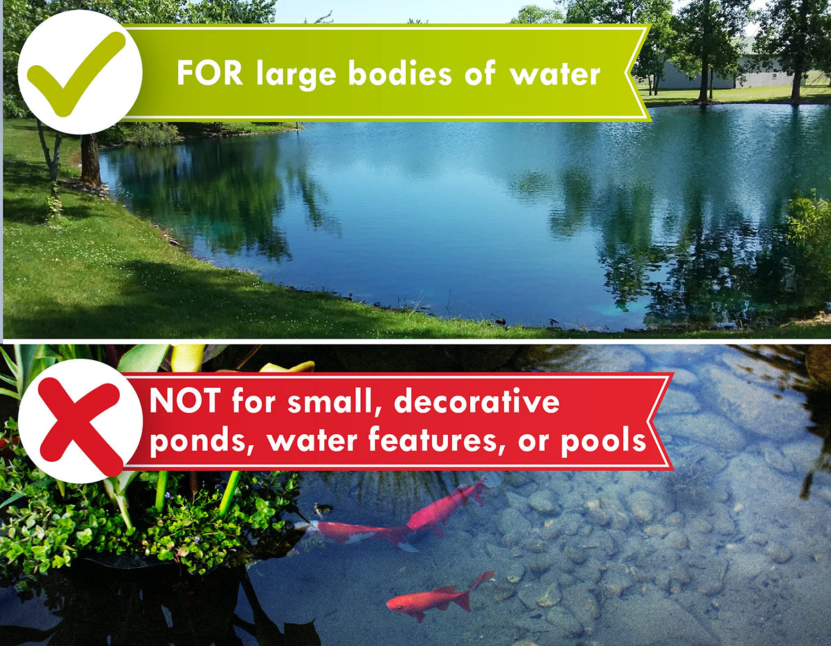 Pond Champs residential pond dye setup for curb appeal
