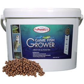 The Pond Guy Game Fish Grower bucket setup shows easy storage and resealing.