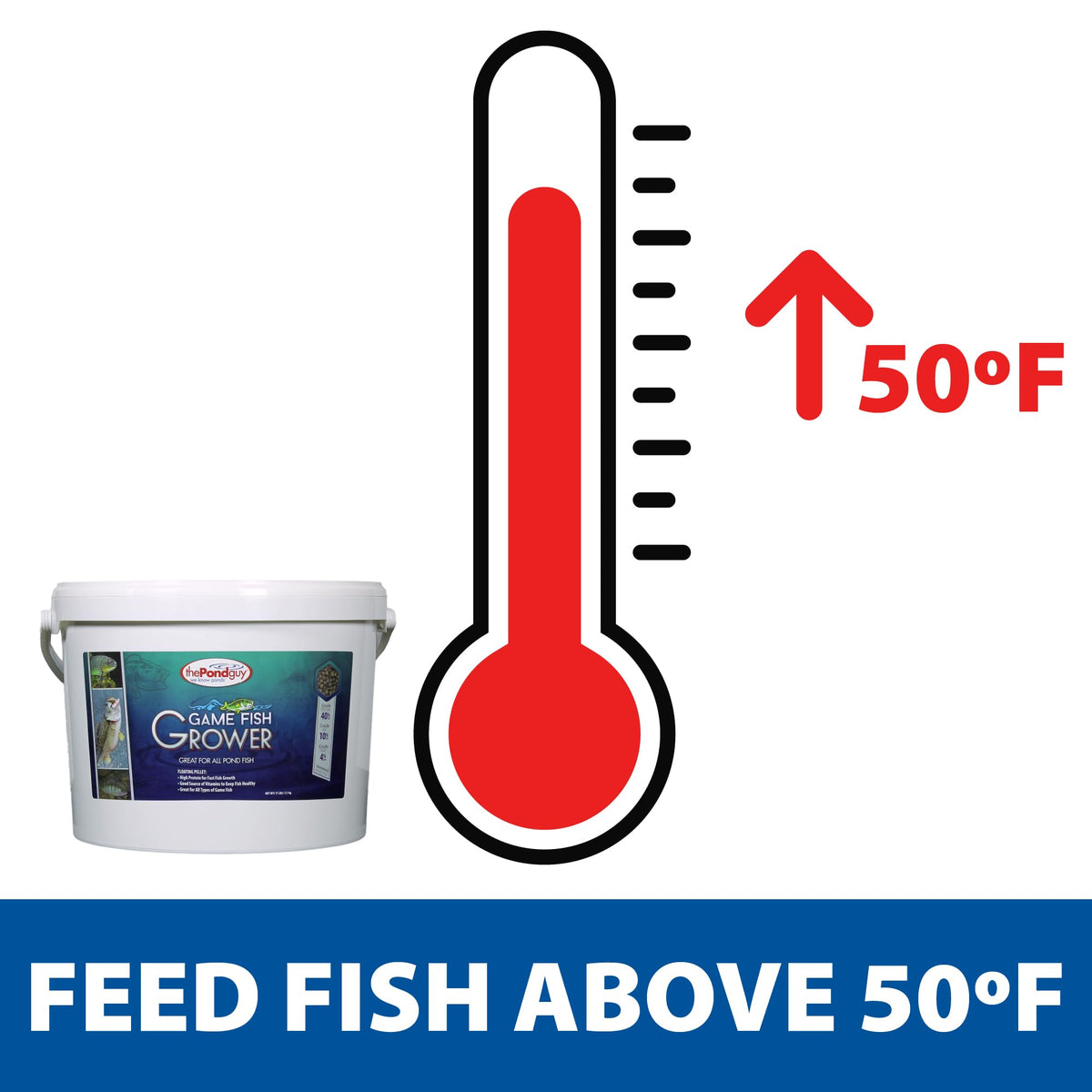 The Pond Guy Game Fish Grower product in action supports growth potential in ponds.