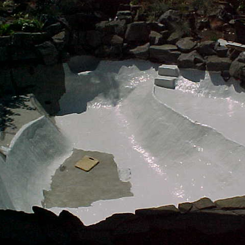 Pond Shield application tools ready for easy pond coating prep.