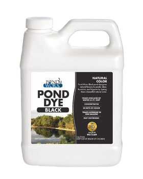 Pond Worx Black Dye bottle pour for easy application and deep blue water