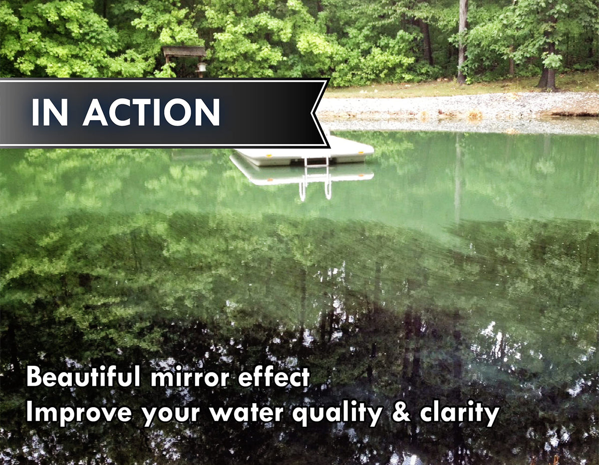 Pond Worx Black Dye used near wildlife illustrating safe aquatic use