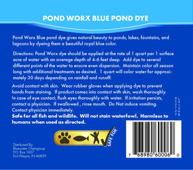 Pond Worx one-acre treat capacity shown on label
